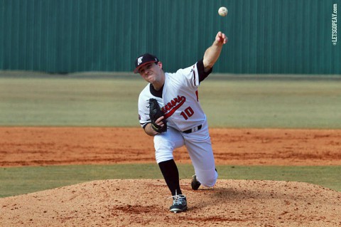 Senior Zach Hall will climb the mound, Friday at Baylor, in the Govs first road contest of the 2014 campaign. (Brittney Sparn/APSU Sports Information)