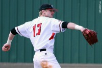 Freshman outfielder Chase Hamilton scored the Govs lone run in Sunday’s loss at Baylor. (Brittney Sparn/APSU Sports Information)