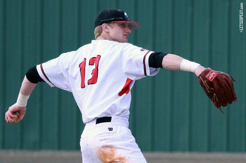 Freshman outfielder Chase Hamilton scored the Govs lone run in Sunday's loss at Baylor. (Brittney Sparn/APSU Sports Information)