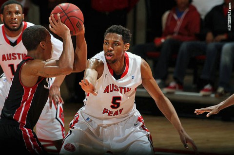 Austin Peay Men's Basketball falls to SIU Edwardsville Saturday night. (Brittney Sparn/APSU Sports Information)