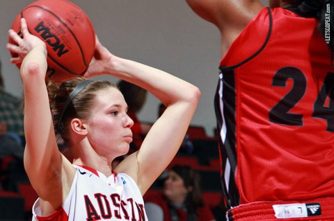 Austin Peay's Nicole Olszewski suited up in the Dunn Center for the final time against Eastern Kentucky. (Brittney Sparn/APSU Sports Information)