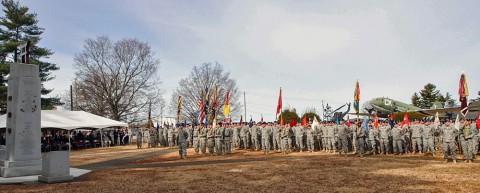 The Soldiers of the 3rd Brigade Combat Team “Rakkasans,” 101st Airborne Division (Air Assault), stand assembled for the Rakkasan Activation Ceremony here Feb. 19, 2014. The ceremony was held to honor distinguished and honorary members of the regiment, the units past and future lineage and the welcome the incoming senior enlisted advisor of 3rd BCT in an Assumption of Responsibility Ceremony. (Photo by Sgt. Brian Smith-Dutton, 3rd BCT Public Affairs) The Soldiers of the 3rd Brigade Combat Team “Rakkasans,” 101st Airborne Division (Air Assault), stand assembled for the Rakkasan Activation Ceremony here Feb. 19, 2014. The ceremony was held to honor distinguished and honorary members of the regiment, the units past and future lineage and the welcome the incoming senior enlisted advisor of 3rd BCT in an Assumption of Responsibility Ceremony. (Photo by Sgt. Brian Smith-Dutton, 3rd BCT Public Affairs)