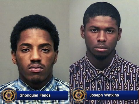 Shonquiel Fields and Joseph Watkins arrested by Clarksville Police for Robbery.