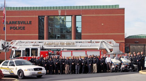 Clarksville Police and Clarksville Fire Rescue wish Tyler Seddon a Happy Birthday!