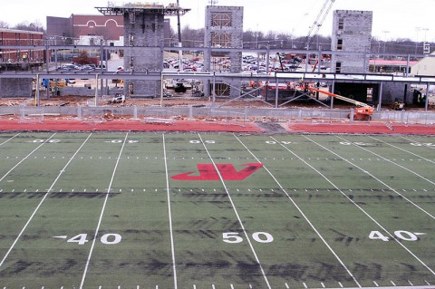 Austin Peay's Governors Stadium starts to take shape. (APSU Sports Information)