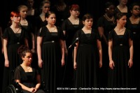 Students performing in the choral concert Students performing in the choral concert