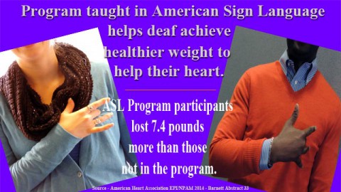 Program taught in American Sign Language helps deaf achieve healthier weight