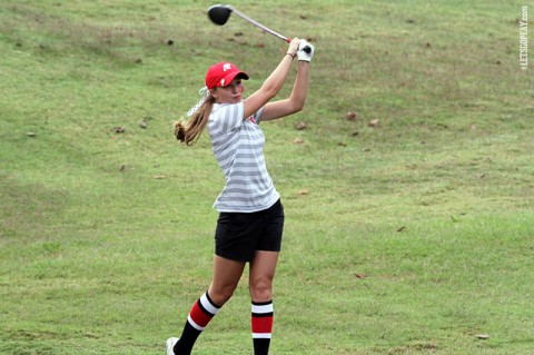 APSU's Jessica Cathey leads the way with a 75. Austin Peay Women's Golf. (APSU Sports Information)