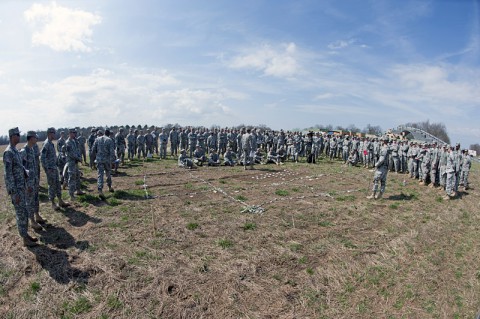 Leaders from units of the 101st Airborne Division (Air Assault) conduct a tactical exercise without troops at Landing Zone Bastogne here April 2, 2014, in preparation for Air Assault operations during Operation Golden Eagle. (Photo by Staff Sgt. Joel Salgado, 3rd BCT Public Affairs) Leaders from units of the 101st Airborne Division (Air Assault) conduct a tactical exercise without troops at Landing Zone Bastogne here April 2, 2014, in preparation for Air Assault operations during Operation Golden Eagle. (Photo by Staff Sgt. Joel Salgado, 3rd BCT Public Affairs)