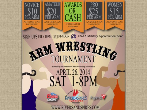 2014 Rivers and Spires Arm Wrestling Tournament Saturday, April 26th