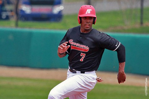 Outfielder Rolando Gautier had three of the Govs five hits in Wednesday's loss at Southern Illinois. (Brittney Sparn/APSU Sports Information)