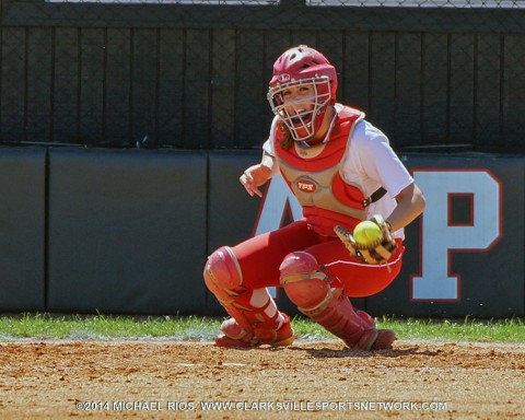 Austin Peay Softball catcher Mel Pavel. (Michael Rios Clarksville Sports Network)