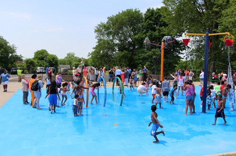 New Splash Park at Clarksville's Edith Pettus Park opened Friday.