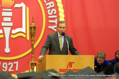 State Rep. Joe Pitts giving the keynote addresss to the graduating students