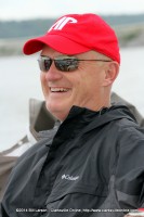 APSU Football Coach Kirby Cannon on the boat at the 2014 APSU Governor's Bass Tournament