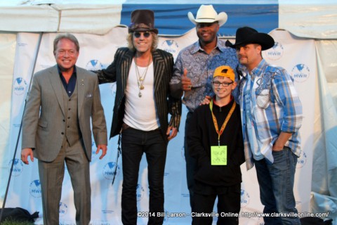 Young Collin with Big and Rich, Cowboy Troy, and Ronnie Barrett.