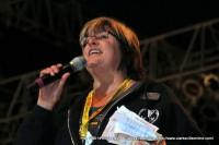 Melissa Schaffer from Fort Campbell MWR introduces Big and Rich with special guest Cowboy Troy