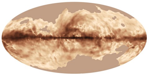 The magnetic field of our Milky Way galaxy as seen by the Planck satellite, a European Space Agency mission with significant NASA contributions. This image was compiled from the first all-sky observations of polarized light emitted by interstellar dust in the Milky Way.