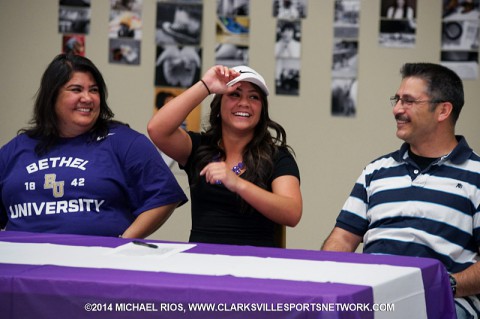 Northeast High School softball player Ciara Aragon signs with Bethel. (Michael Rios - Clarksville Sports Network)