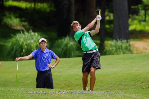 Tyler Guy and Hunter Richardson lead Bud Lite Two Man Scramble at Swan Lake Golf Course. (Michael Rios Clarksville Sports Network)