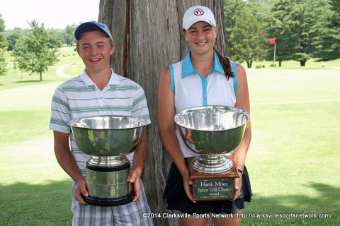 Eric Jinette and Reagan Greene capture Hank Miles Jr. City Amateur titles. (Bill Larson - Clarksville Sports Network)