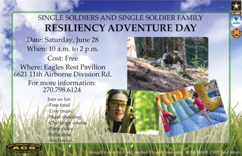 2014 Single Soldiers and Single Soldier Family Resiliency Adventure Day