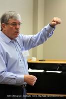 Wade Bourne talks to attendees at the 2014 Clarksville Writer's Conference