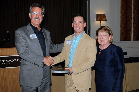 (L to R) Seab Tuck, immediate past LMT Board Chair; Frazier Allen, Financial Advisor/Assistant Vice President, F&M Bank; and Susan Taylor, immediate past executive director.