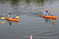 Blayne Clements and Kim Chandler cross the finish line at the 2nd annual Rally on the Cumberland