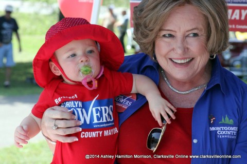 Carolyn Bowers at the 2014 Lone Oak Picnic with her granddaughter. Carolyn Bowers at the 2014 Lone Oak Picnic with her granddaughter.