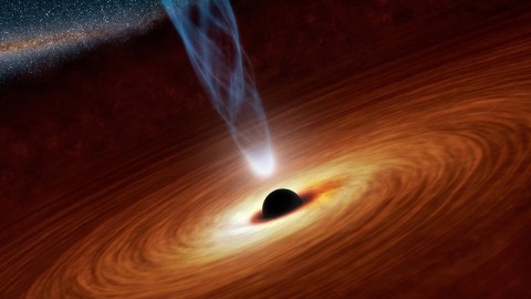 This artist's concept illustrates a supermassive black hole with millions to billions times the mass of our sun. (NASA/JPL-Caltech)