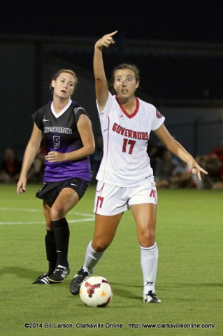 APSU Soccer's Taylor Van Wagner.