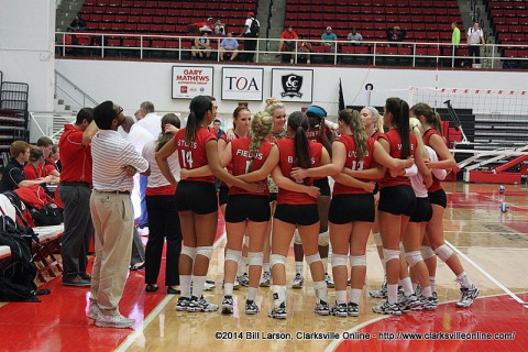 APSU Women's Volleyball faces Murray State Tuesday at the Dunn Center.