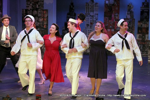 Three sailors out for a night On the Town