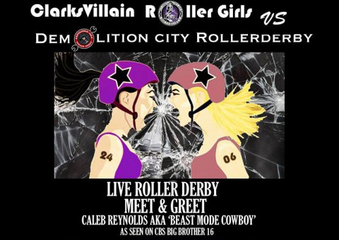 ClarksVillian Roller Girls vs. Demolition City Saturday, November 8th, 2014 at the Clarksville Speedway and Fairgrounds.