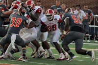 Austin Peay freshman walk-on Otis Gerron rushed for 196 yards, including an 89-yard TD run in the Govs loss. (APSU Sports Information)