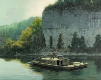 Drifting Downriver – by David Wright. (www.davidwrightart.com)