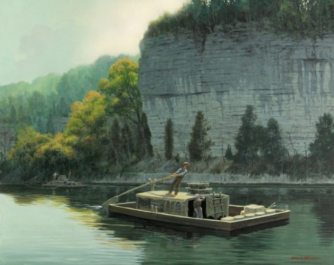 Drifting Downriver - by David Wright. (www.davidwrightart.com) Drifting Downriver - by David Wright. (www.davidwrightart.com)