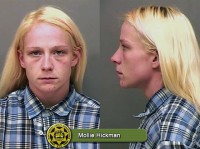 Mollie Hickman arrested for initiation of the process with the intent to manufacture meth.