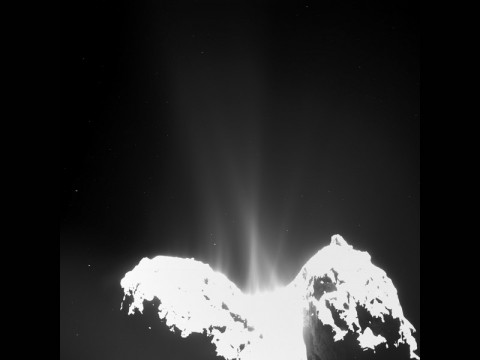 This image was taken by the Optical, Spectroscopic, and Infrared Remote Imaging System, Rosetta's main onboard scientific imaging system, on Sept. 10, 2014. (ESA/Rosetta/MPS/UPD/LAM/IAA/SSO/ INTA/UPM/DASP/IDA)