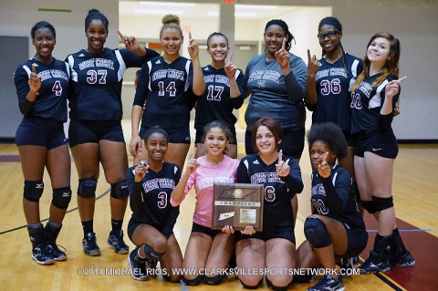 West Creek Lady Coyotes Volleyball wins 10-AAA Tournament Title.