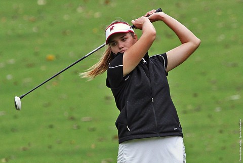 Austin Peay Womens Golf's Amber Bosworth shot her season's best round (73) in the opening round of the F&M Bank APSU Intercollegiate. (APSU Sports Information)