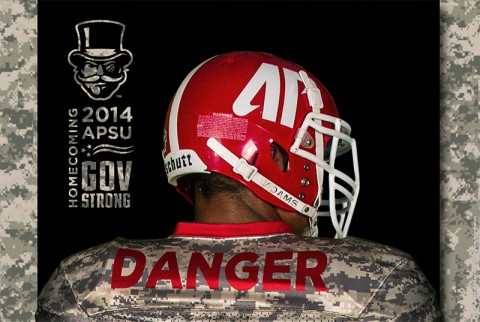 Austin Peay Govs will be weaing camouflage uniforms for homecoming to honor the military for Veterans Day Weekend. (APSU Sports Information)