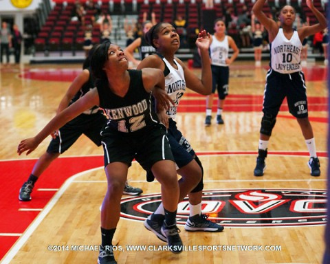 Kenwood Lady Knights Basketball push past Northeast Lady Eagles 18-9.