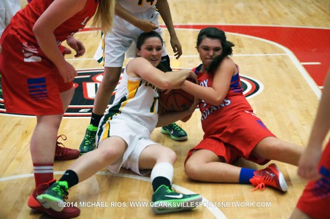 Northwest Lady Vikings edge out Montgomery Central Lady Indians 15-12.