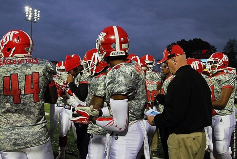 Austin Peay Athletics auctioned off the camouflage jerseys worn at the Governors' 2014 Homecoming football game against Tennessee State Tigers. (APSU Sports Information)