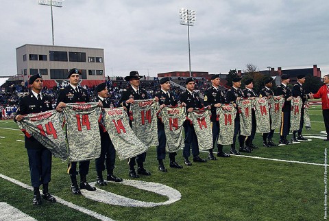 Austin Peay Camouflage Jersey auction has ended. (APSU Sports Information) Austin Peay Camouflage Jersey auction has ended. (APSU Sports Information)