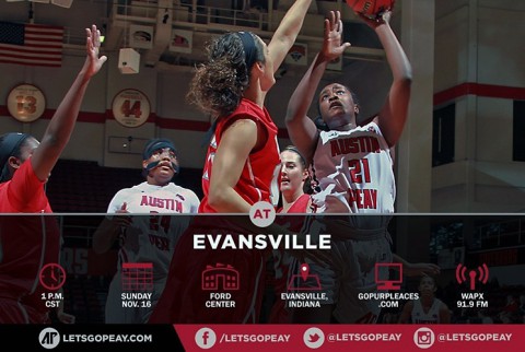 Austin Peay Women's Basketball at Evansville. (APSU Sports Information)