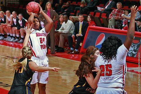 Austin Peay Women's Basketball defeats St. Catharine Saturday at the Dunn Center. (APSU Sports Information)