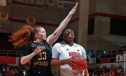 Austin Peay's Tearra Banks had 11 points and 11 rebounds in last exhibition game. (APSU Sports Information)